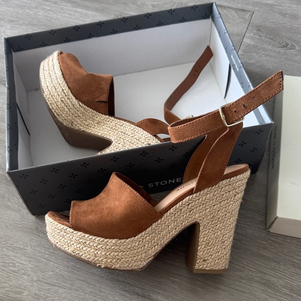 Sun and Stone Heeled Espadrilles